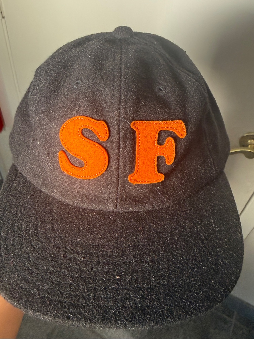 Huf USA Black Cap Hat with Orange 'SF' Patch Adjustable